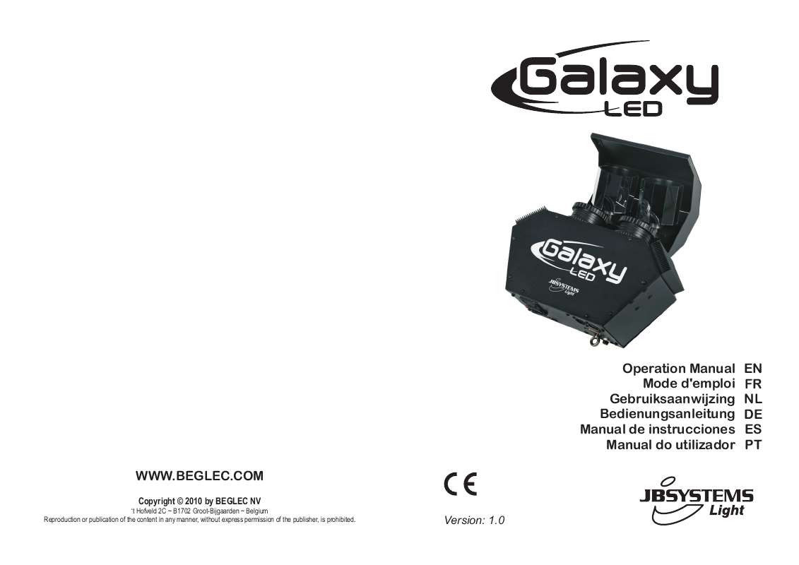 Guide utilisation  BEGLEC GALAXY LED  de la marque BEGLEC