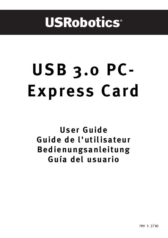 Guide utilisation  US ROBOTICS USB 3.0 PC-EXPRESS CARD  de la marque US ROBOTICS