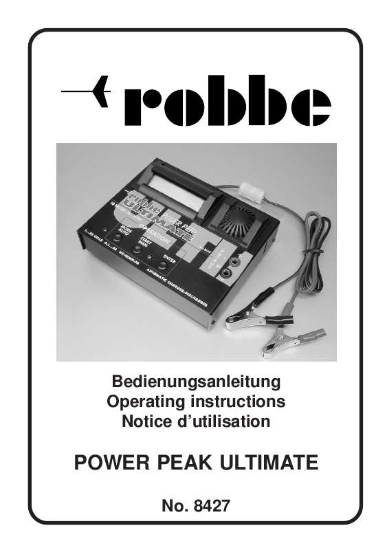 Guide utilisation  ROBBE POWER PEAK ULTIMATE  de la marque ROBBE