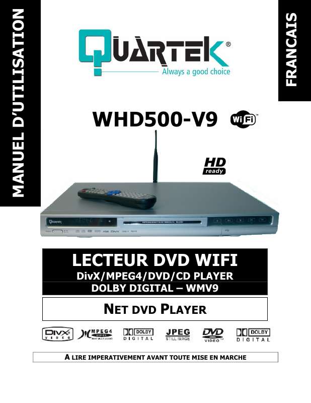 Guide utilisation QUARTEK WHD500-V9  de la marque QUARTEK