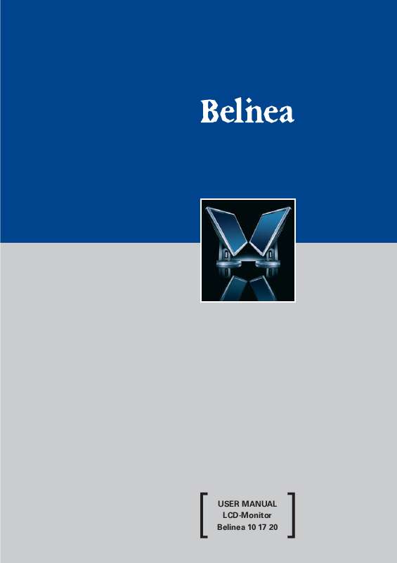 Guide utilisation BELINEA LCD-MONITOR 10 17 20  de la marque BELINEA