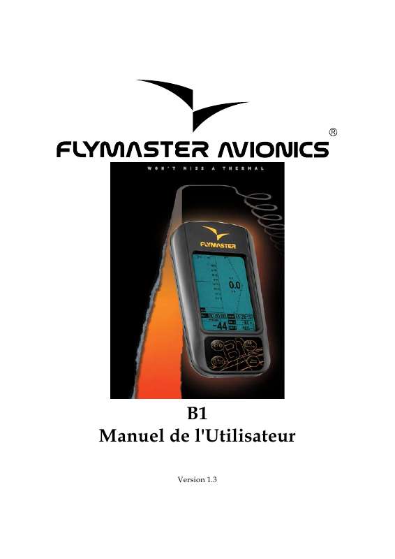 Guide utilisation  FLYMASTER AVIONICS B1  de la marque FLYMASTER AVIONICS