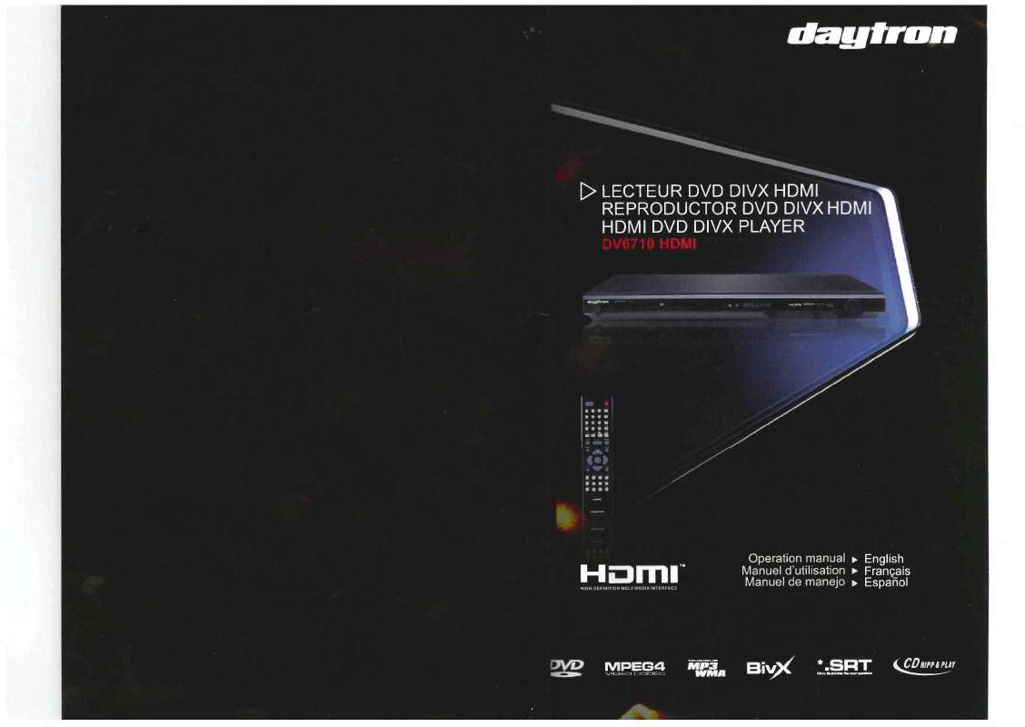 Guide utilisation  DAYTRON DV6710 HDMI  de la marque DAYTRON