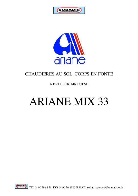Guide utilisation  ARIANE MIX 33  de la marque ARIANE