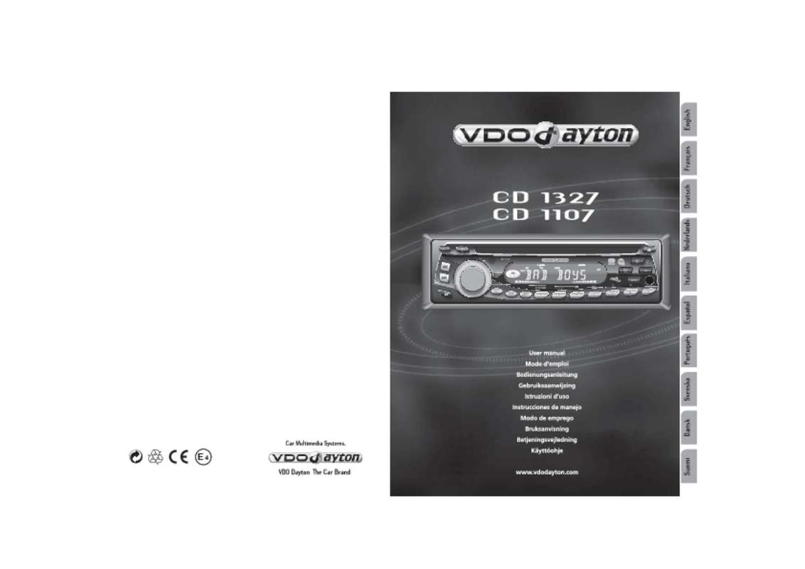 Guide utilisation VDO DAYTON CD 1107  de la marque VDO