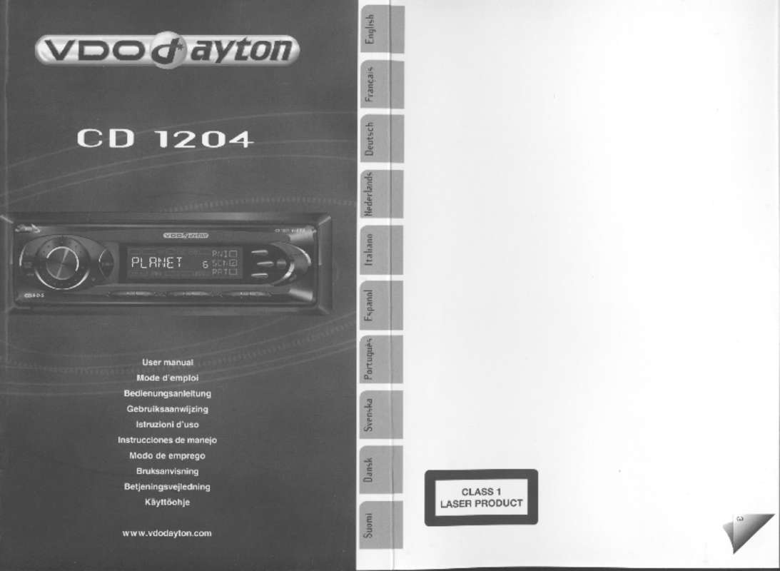 Guide utilisation VDO DAYTON CD 1204  de la marque VDO