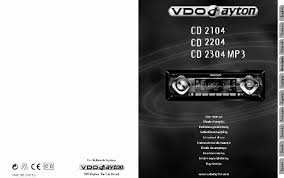 Notice VDO DAYTON CD 2304 MP3 Autoradio