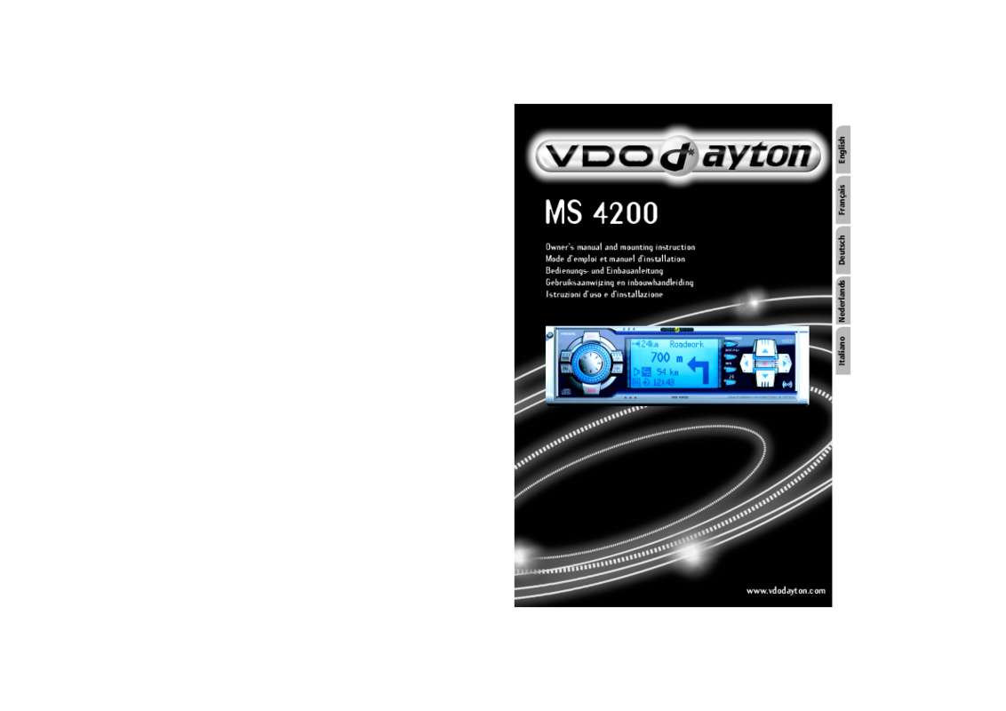 Guide utilisation VDO DAYTON MS 4200  de la marque VDO