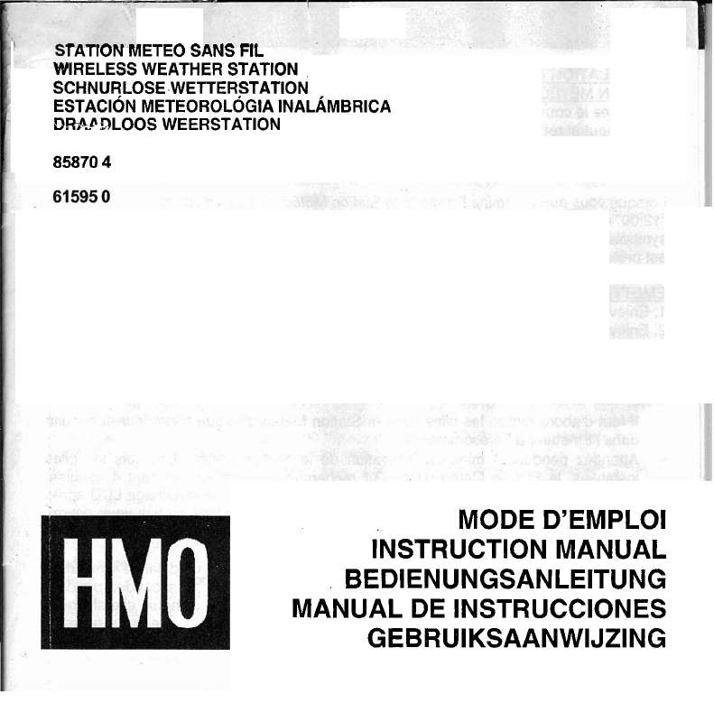 Guide utilisation  HMO 61595 0  de la marque HMO