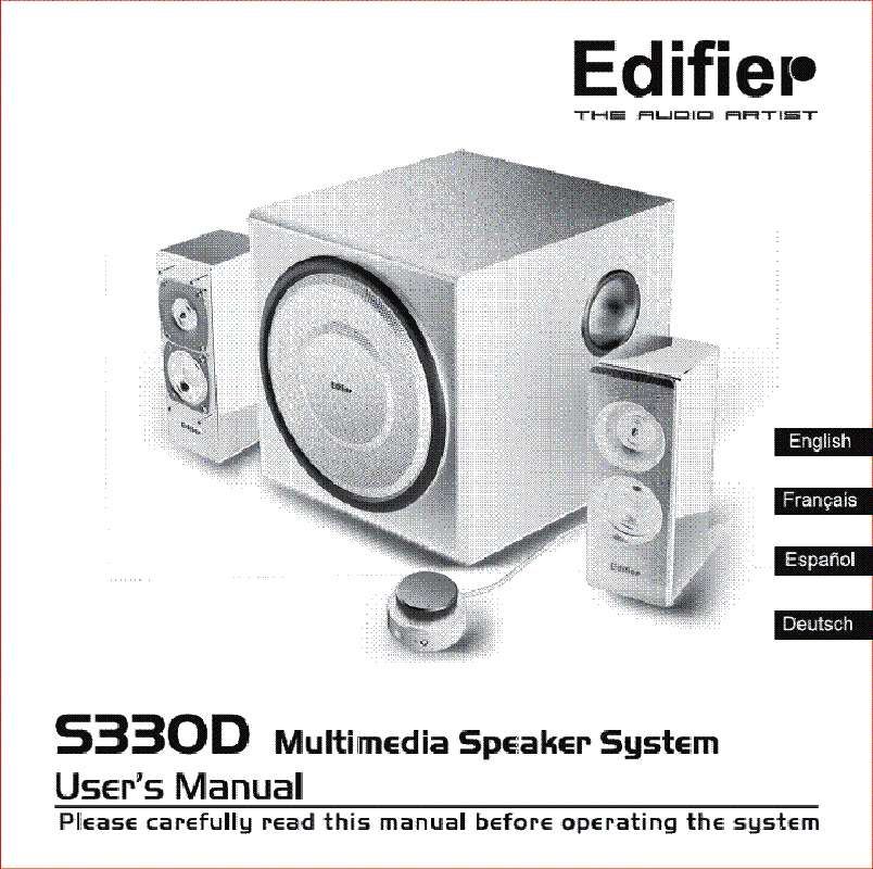 Guide utilisation EDIFIER S330D  de la marque EDIFIER