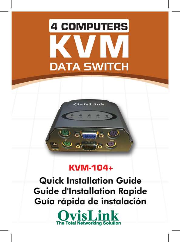 Guide utilisation  OVISLINK KVM-104  de la marque OVISLINK