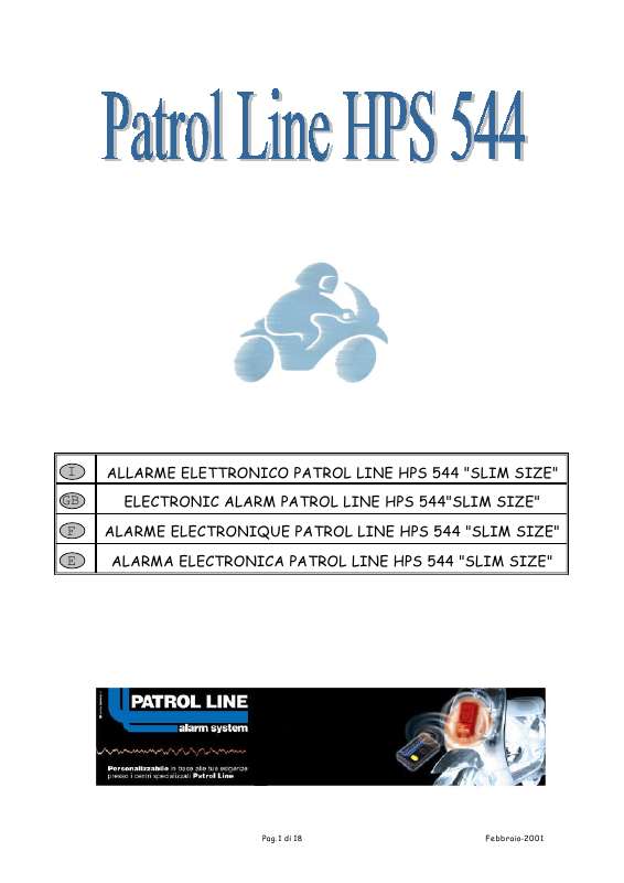 Guide utilisation  PATROL LINE HPS 544  de la marque PATROL LINE