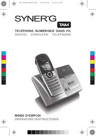 Notice SYNER-G TAM Téléphone sans fil