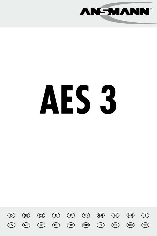 Guide utilisation  ANSMANN AES 3  de la marque ANSMANN
