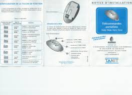 Notice TANIT TTE20 Télécommande