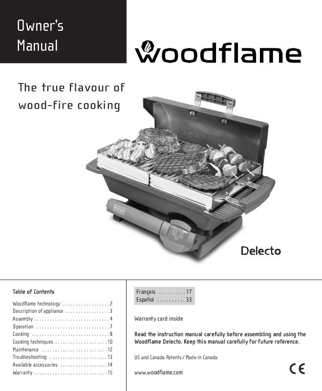 Guide utilisation  WOODFLAME DELECTO  de la marque WOODFLAME