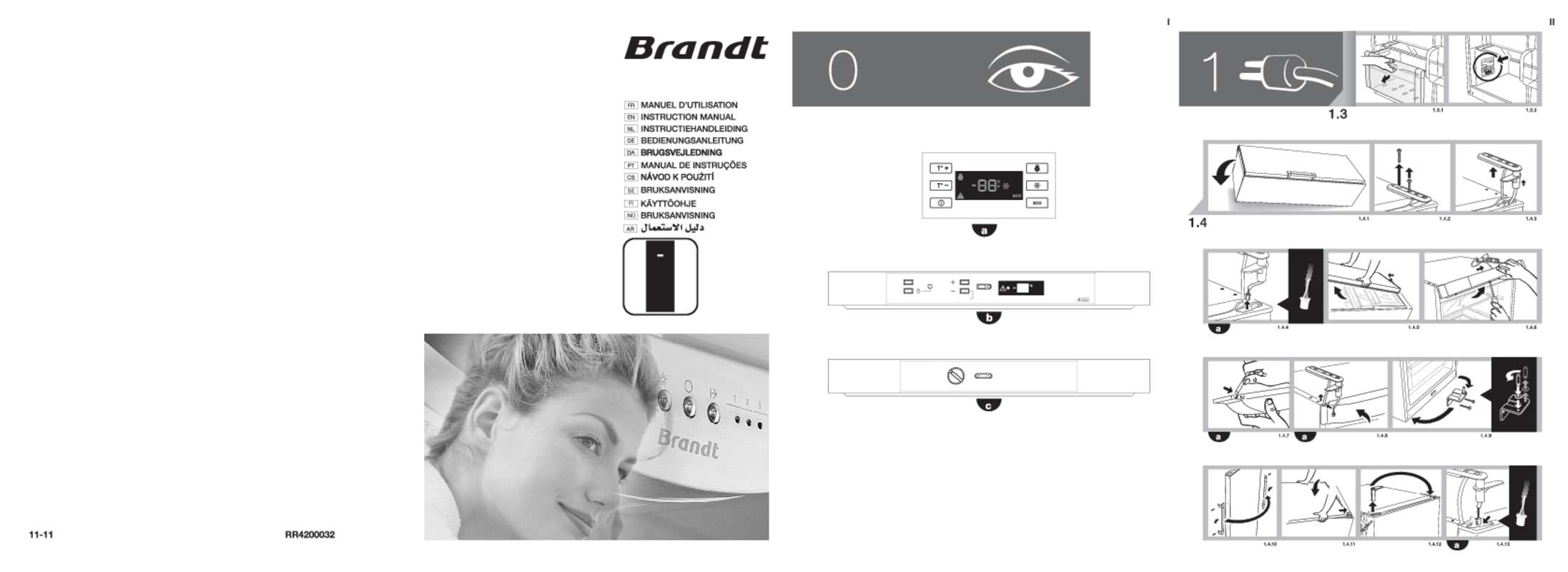 Guide utilisation BRANDT BFL2372BW  de la marque BRANDT