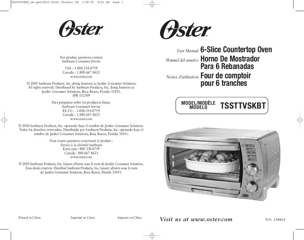 Guide utilisation  OSTER TSSTTVSKBT  de la marque OSTER