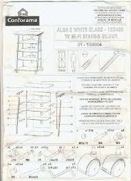 Notice CONFORAMA ALBA2 WHOTE GLASS 123490 HI-FI TV STAND SILVER Meubles pour télévision