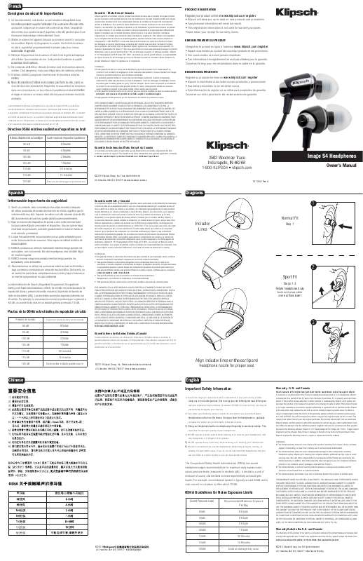 Guide utilisation KLIPSCH IMAGE S4 HEADPHONES  de la marque KLIPSCH