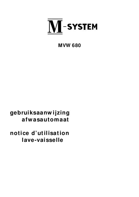 Guide utilisation  M-SYSTEM MVW680  de la marque M-SYSTEM
