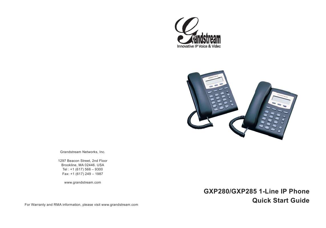 Guide utilisation GRANDSTREAM GXP280  de la marque GRANDSTREAM