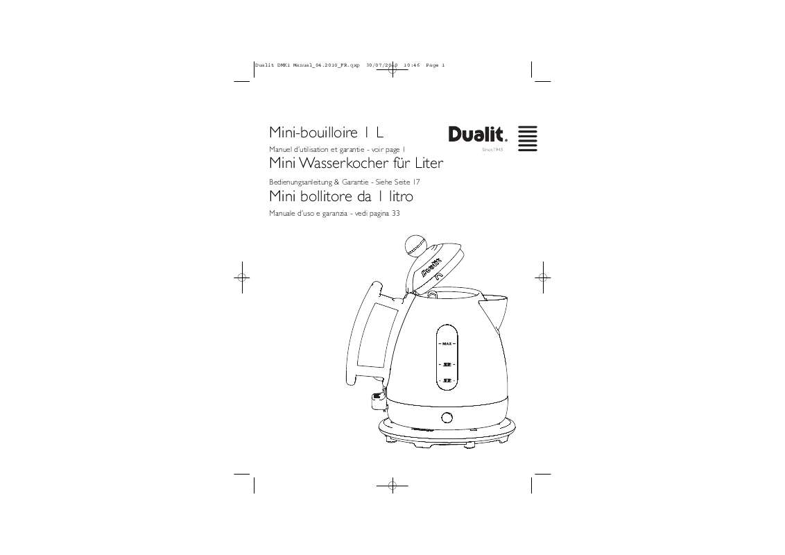 Guide utilisation  DUALIT DMK 1  de la marque DUALIT