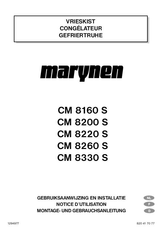 Guide utilisation  MARYNEN CM8160S  de la marque MARYNEN