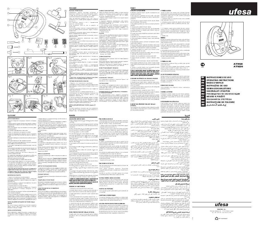 Guide utilisation  UFESA AT9120  de la marque UFESA