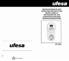 Notice UFESA RP-7494 Prise programmable électrique