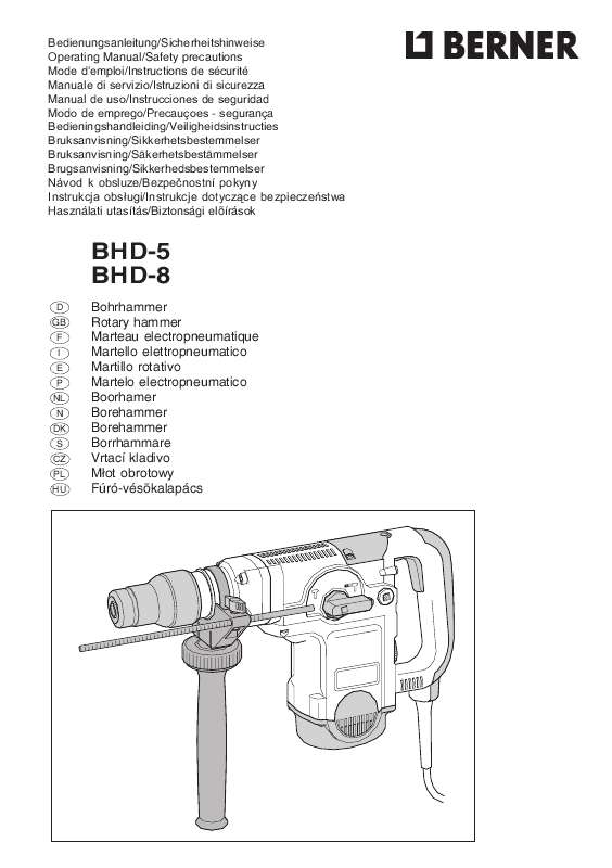 Guide utilisation  BERNER BHD-5  de la marque BERNER