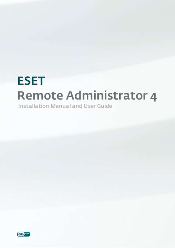 Guide utilisation  NOD32 ESET REMOTE ADMINISTRATOR CONSOLE  de la marque NOD32