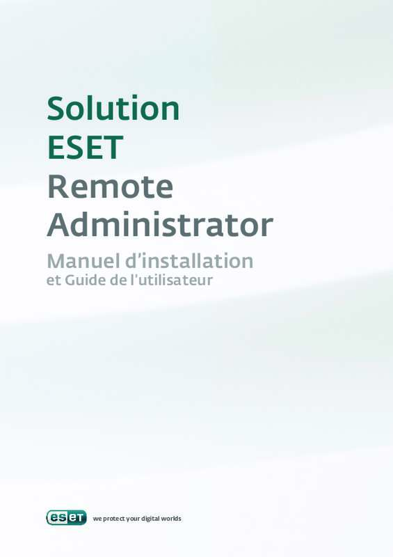 Guide utilisation  NOD32 ESET REMOTE ADMINISTRATOR SERVER 3  de la marque NOD32