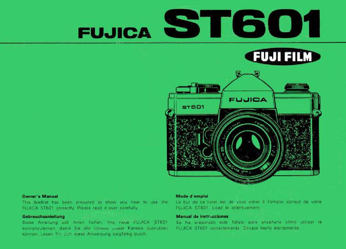 Guide utilisation  FUJICA ST601  de la marque FUJICA