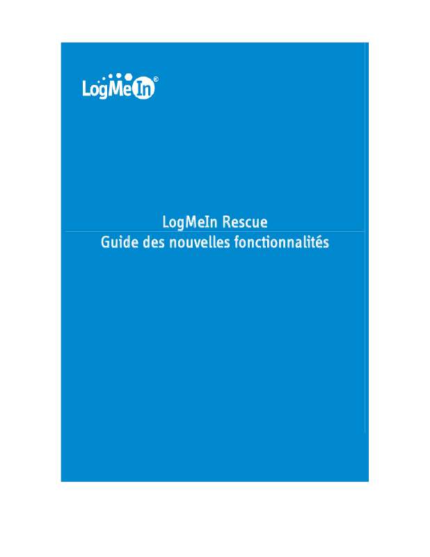 Guide utilisation  LOGMEIN RESCUE  de la marque LOGMEIN