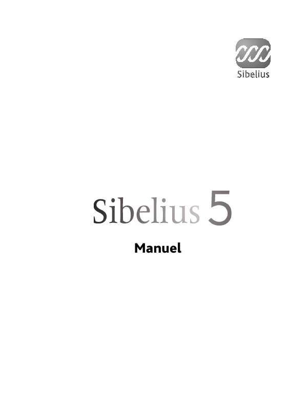Guide utilisation  SIBELIUS SIBELIUS 5.1  de la marque SIBELIUS