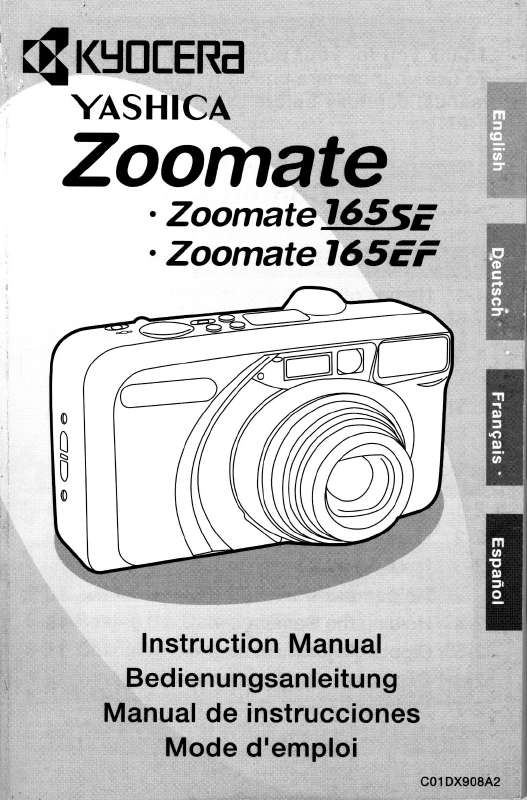 Guide utilisation YASHICA ZOOMATE 165EF  de la marque YASHICA