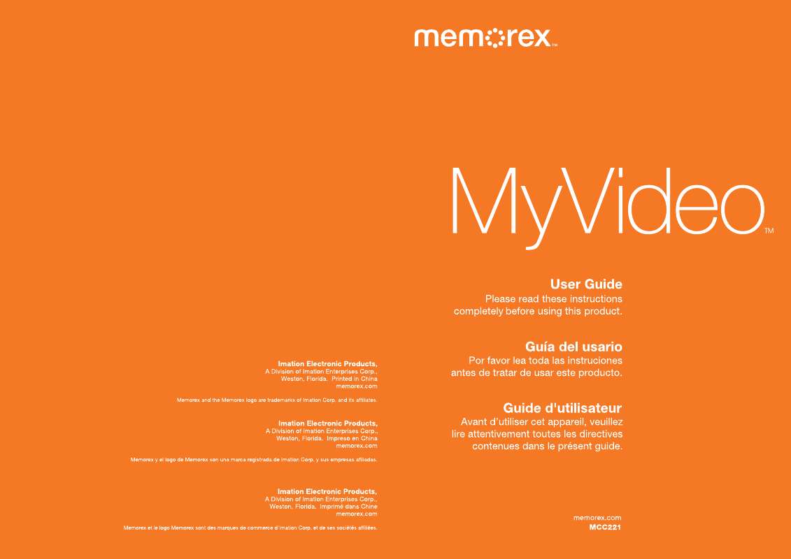 Guide utilisation  MEMOREX MCC221  de la marque MEMOREX