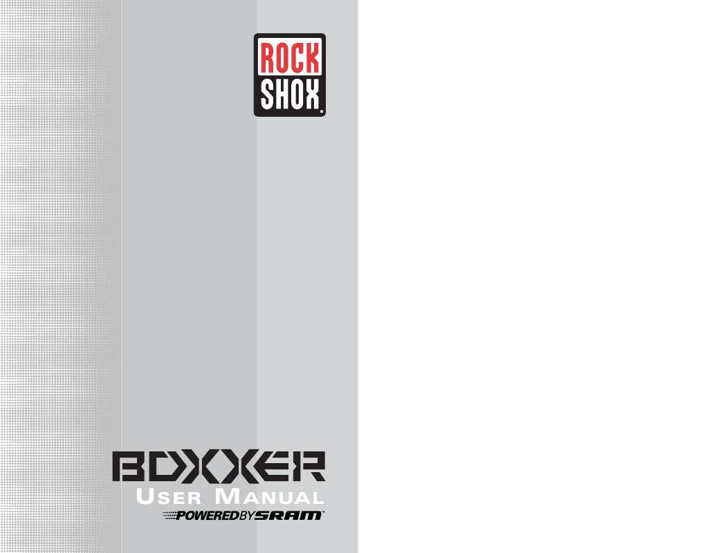 Guide utilisation  TREK BIKES ROCKSHOX BOXXER  de la marque TREK BIKES