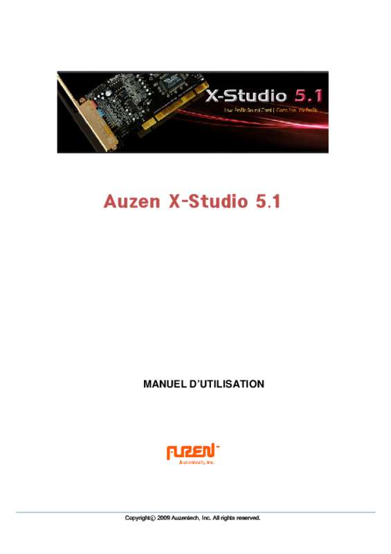 Guide utilisation AUZENTECH X-STUDIO 5.1  de la marque AUZENTECH