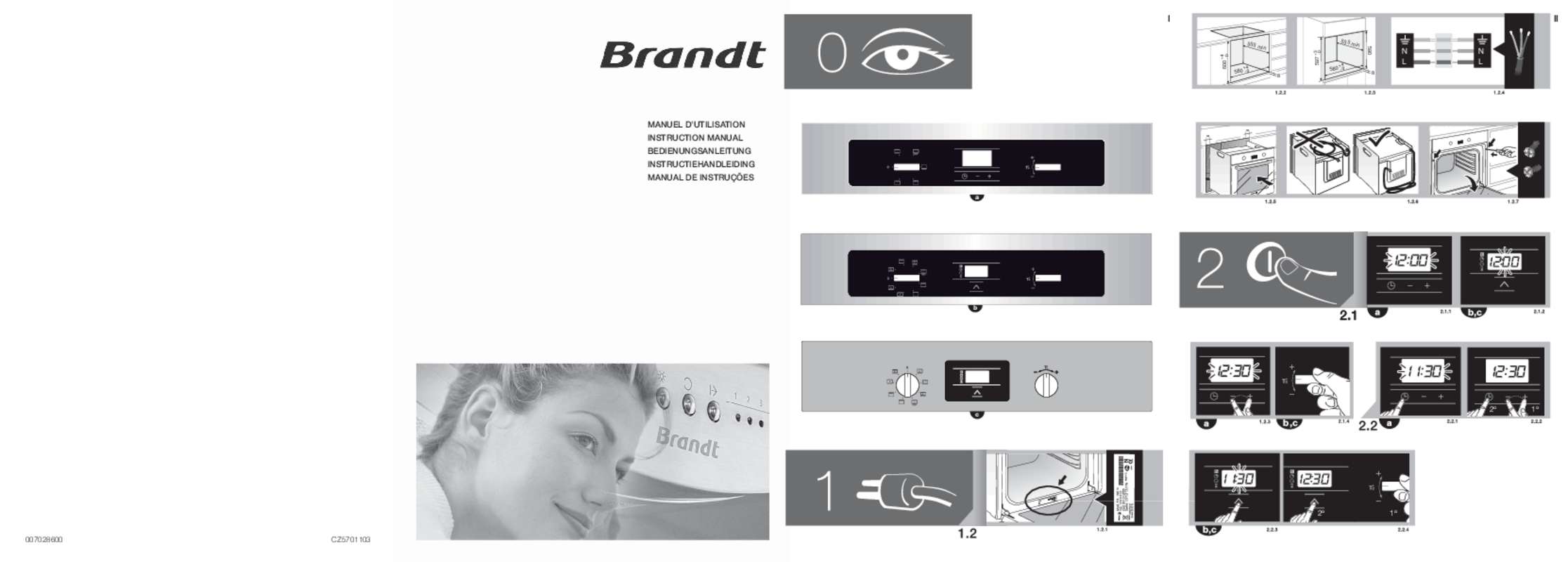Guide utilisation BRANDT BXP5531X de la marque BRANDT