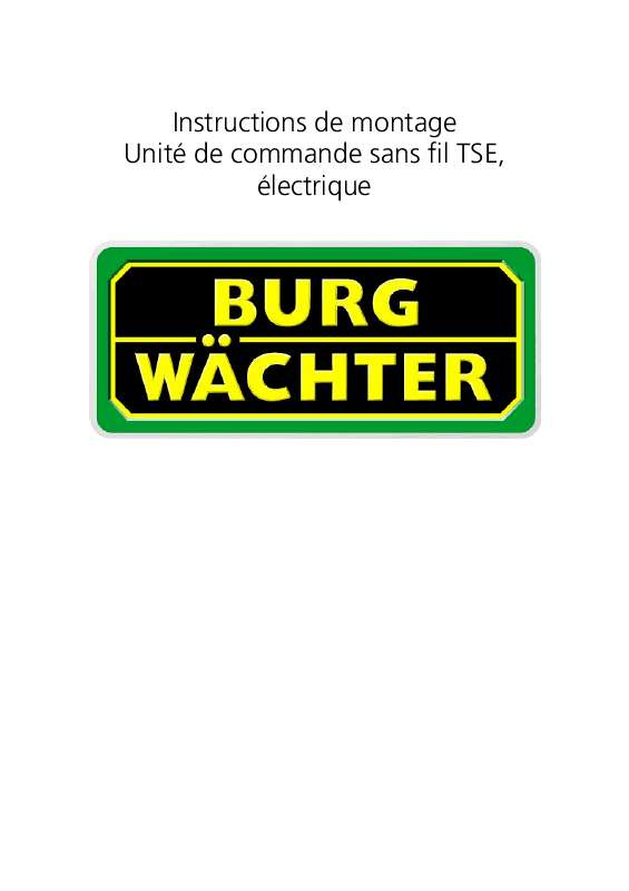 Guide utilisation  BURG WATCHER TSE WIRELESS  de la marque BURG WATCHER
