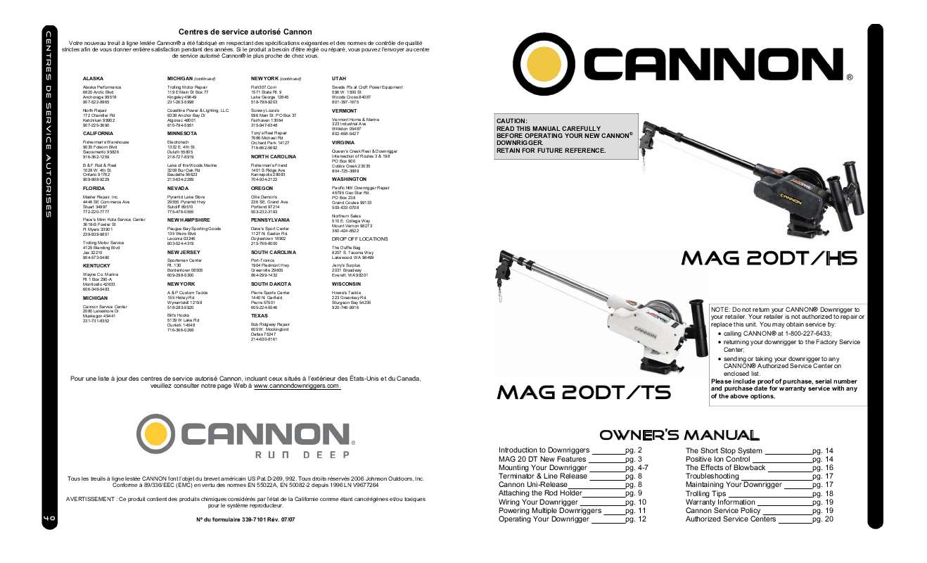 Guide utilisation  CANNON MAG 20TS  de la marque CANNON