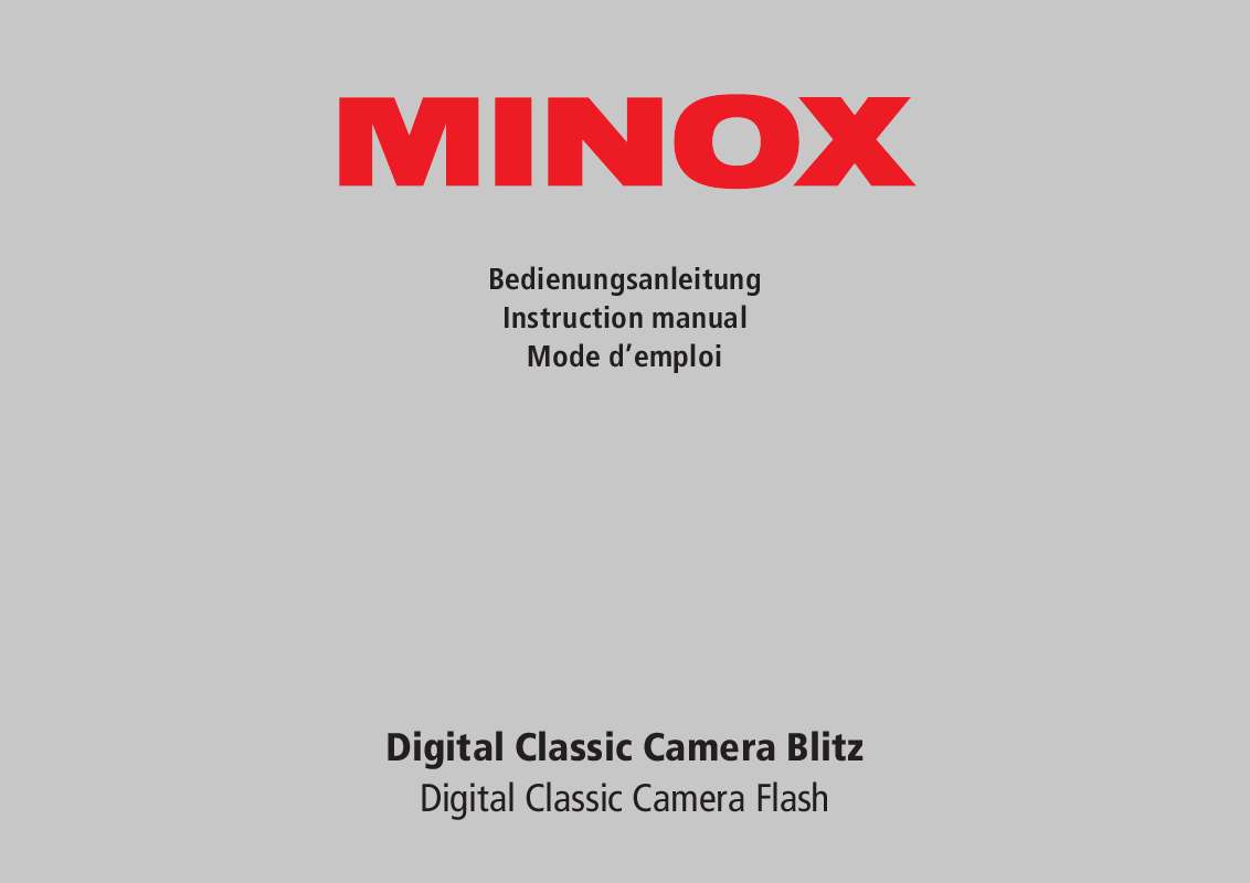Guide utilisation MINOX DIGITAL CLASSIC CAMERA BLITZ  de la marque MINOX