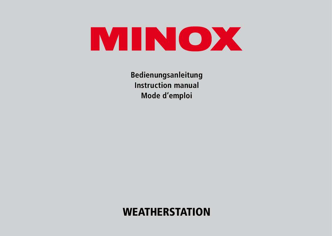 Guide utilisation MINOX WEATHERSTATION  de la marque MINOX
