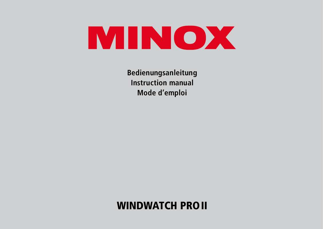 Guide utilisation MINOX WINDWATCH PRO II  de la marque MINOX