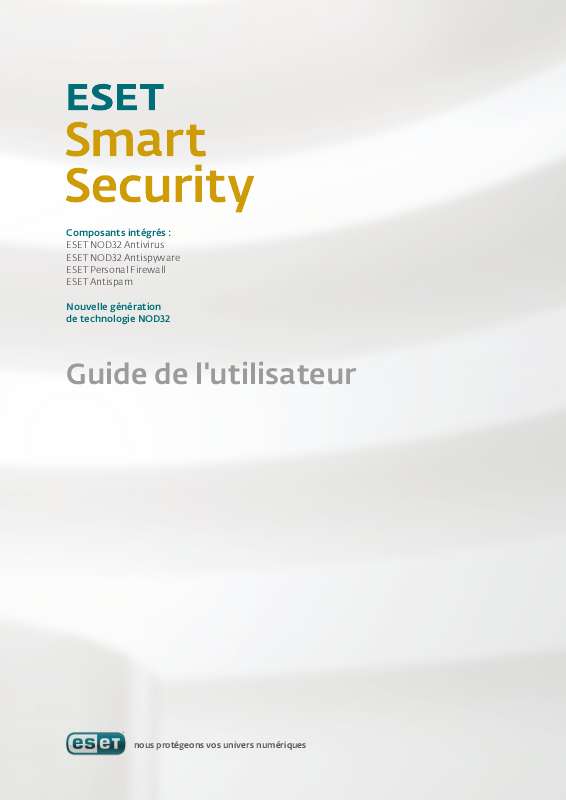 Guide utilisation  ESET SMART SECURITY  de la marque ESET