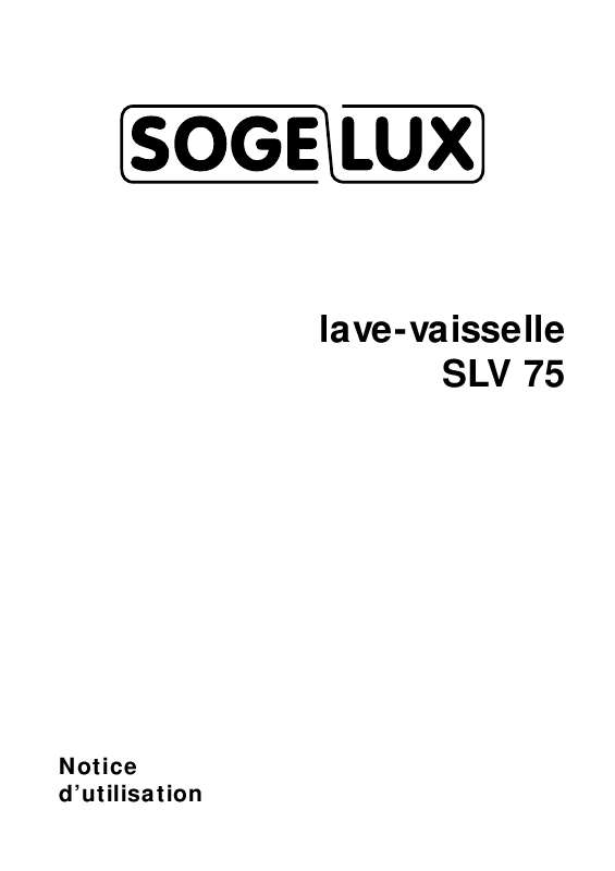 Guide utilisation  SOG SLV75  de la marque SOG
