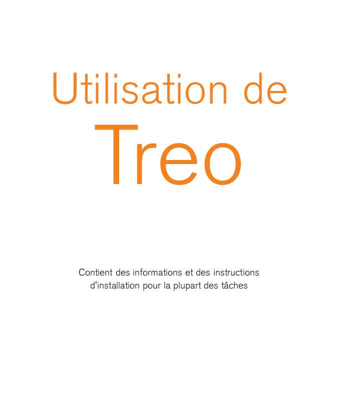 Guide utilisation TREO 600  de la marque TREO