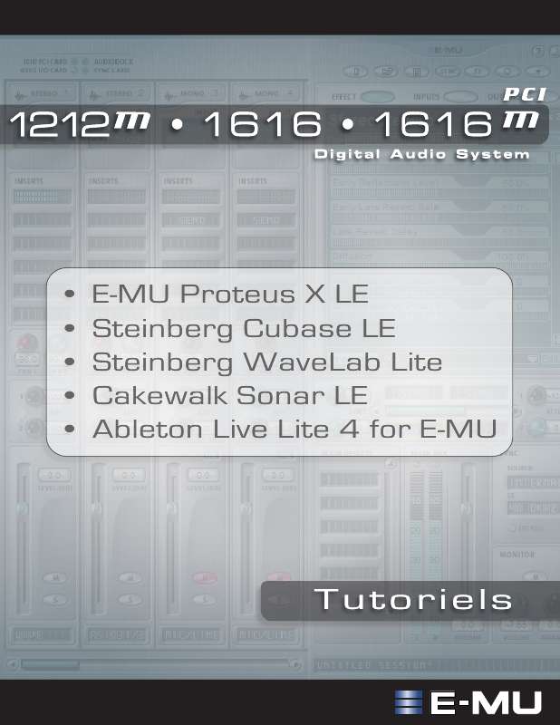 Guide utilisation  E-MU 1212M PCI  de la marque E-MU